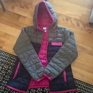 Columbia size small pink grey and black